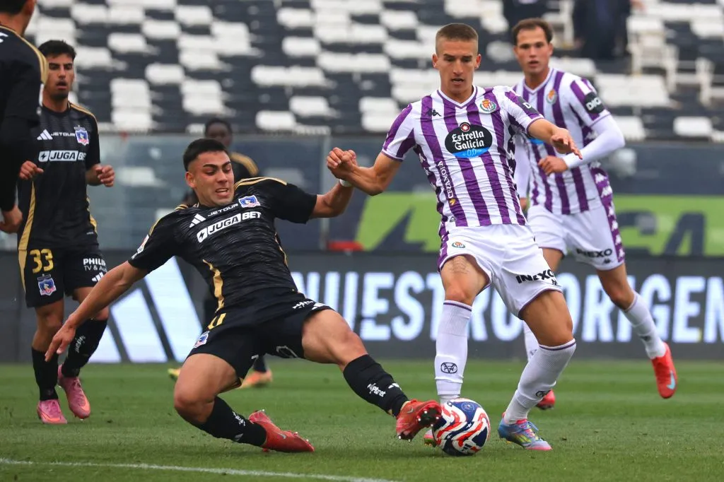 Suárez jugando ante Valladolid