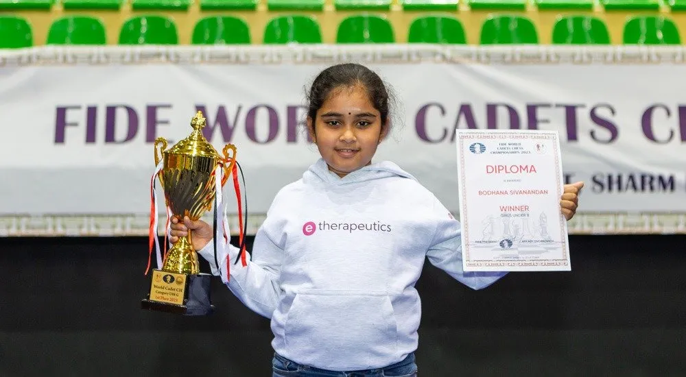Bodhana Sivanandan se convierte en la mujer más joven del mundo en alcanzar el título de Maestra Internacional y en la jugadora más joven de la historia en derrotar a un Gran Maestro.