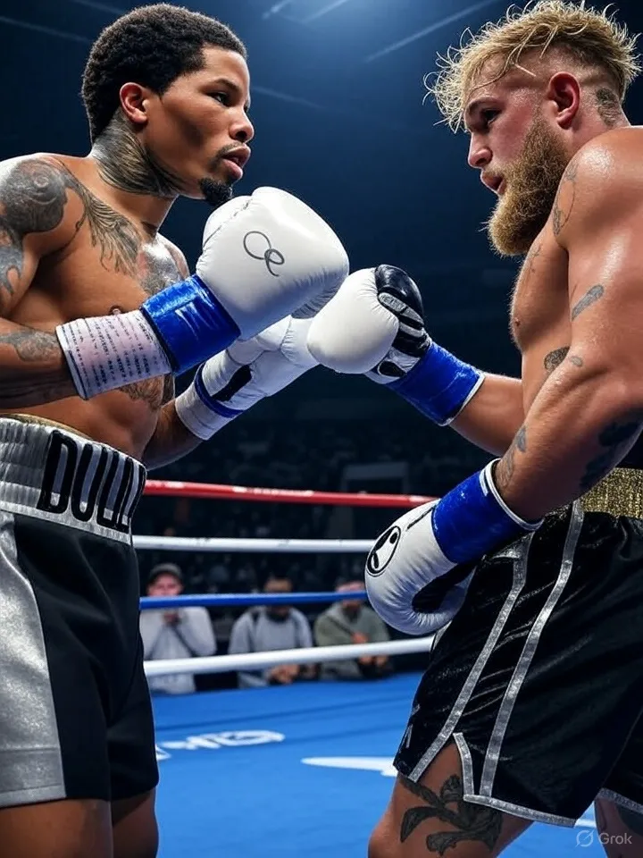 Gervonta Davis y Jake Paul chocarán en noviembre en Estados Unidos. (Foto: Elaborada con Grok)