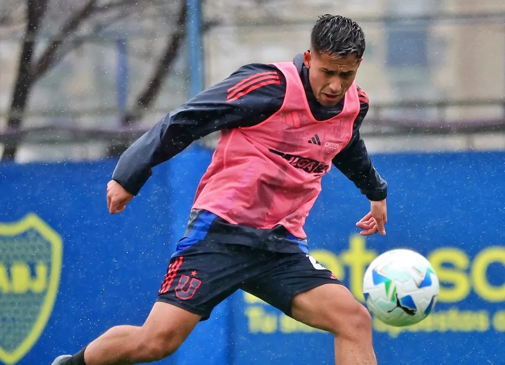 La U está entrenó en uno de los complejos de Boca Juniors para este duelo ante Independiente. | Foto: Universidad de Chile.