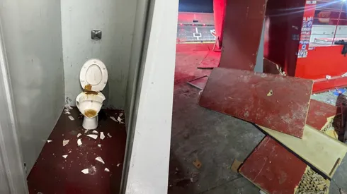 Así quedaron algunas zonas del estadio de Independiente.