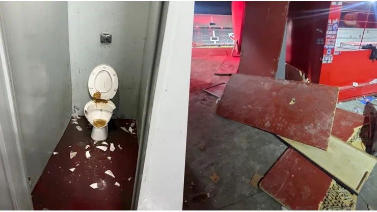 Así quedaron algunas zonas del estadio de Independiente.