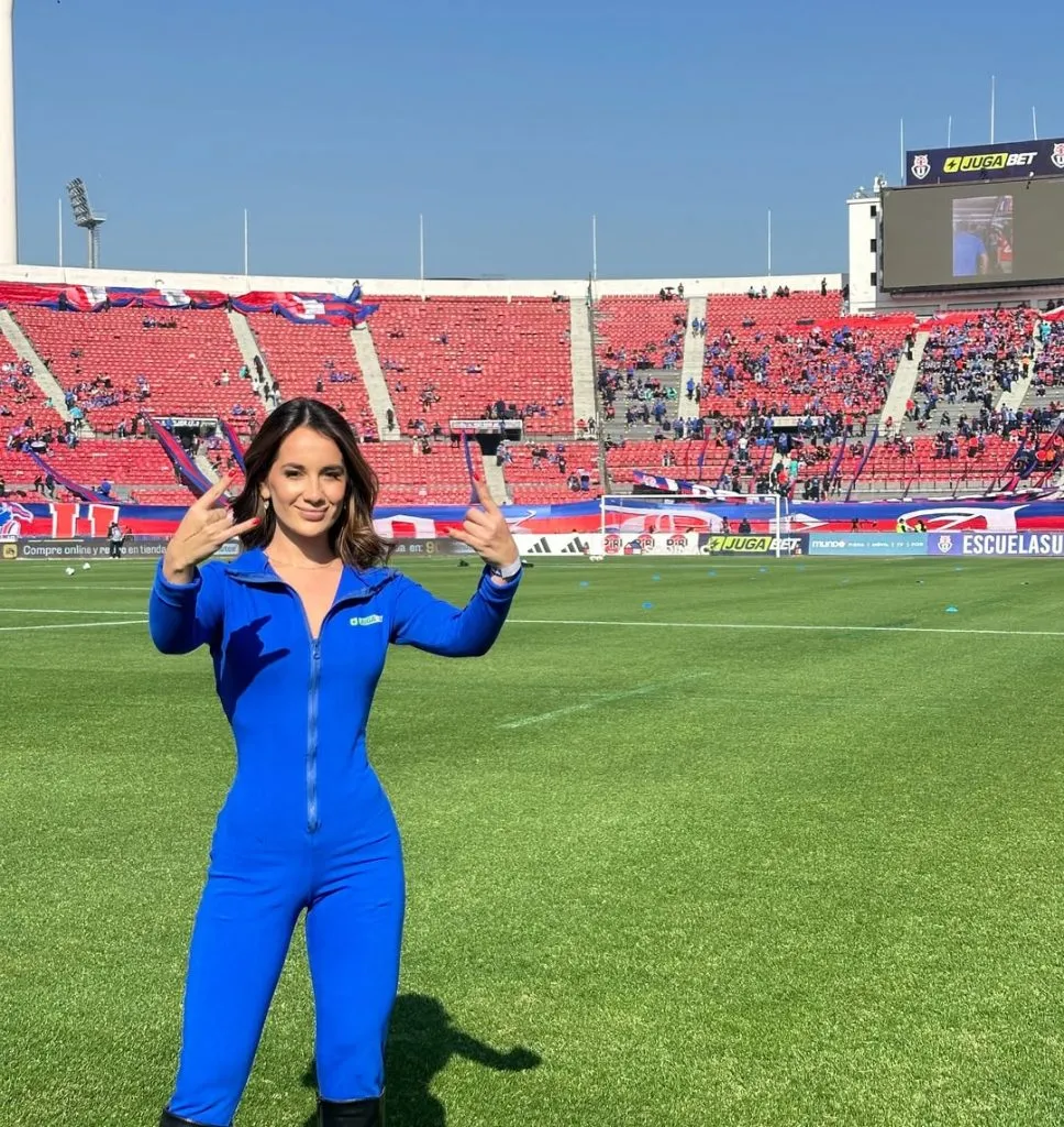 La influencer de la U estuvo en el estadio de Avellaneda