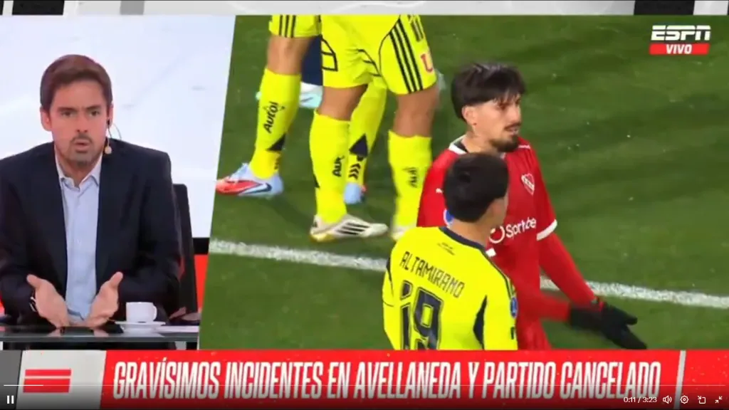Mariano Closs fue muy crítico en ESPN. (Captura).