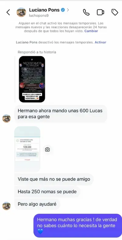 Luciano Pons recupera el cariño azul con bonito gesto.