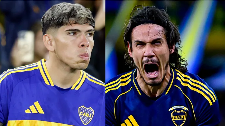 Carlos Palacios jugó 75 minutos en Boca, donde volvió a anotar Cavani.