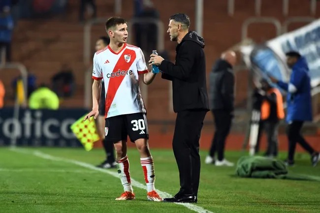 Martín Demichelis le dio rodaje a Franco Mastantuono en River Plate. (Rodrigo Valle/Getty Images).