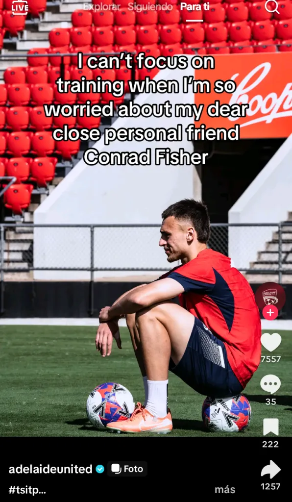 “No me puedo enfocar en el entrenamiento cuando estoy preocupado por mi querido amigo personal Conrad Fisher”.