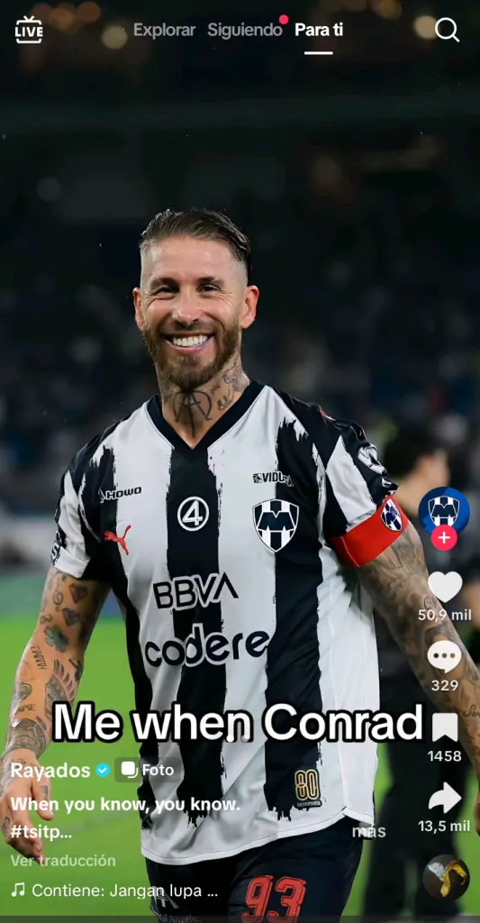 “Nosotros cuando Conrad…”, escribió Rayados.