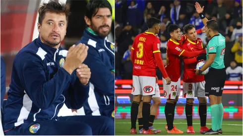 Nicolás Peric contra el arbitraje en duelo de la UC con Unión Española.