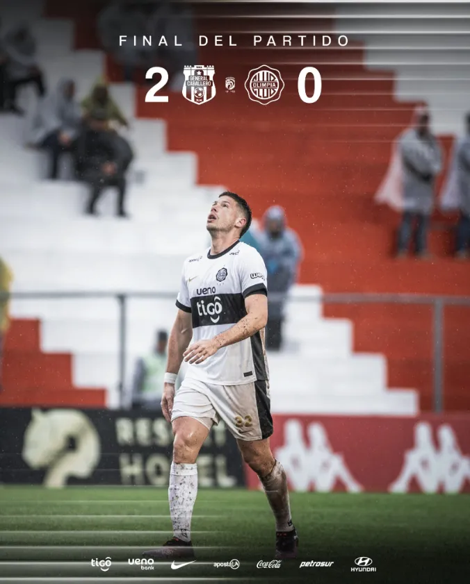 El resultado que desató la renuncia de Ramón Díaz. (Captura Olimpia).