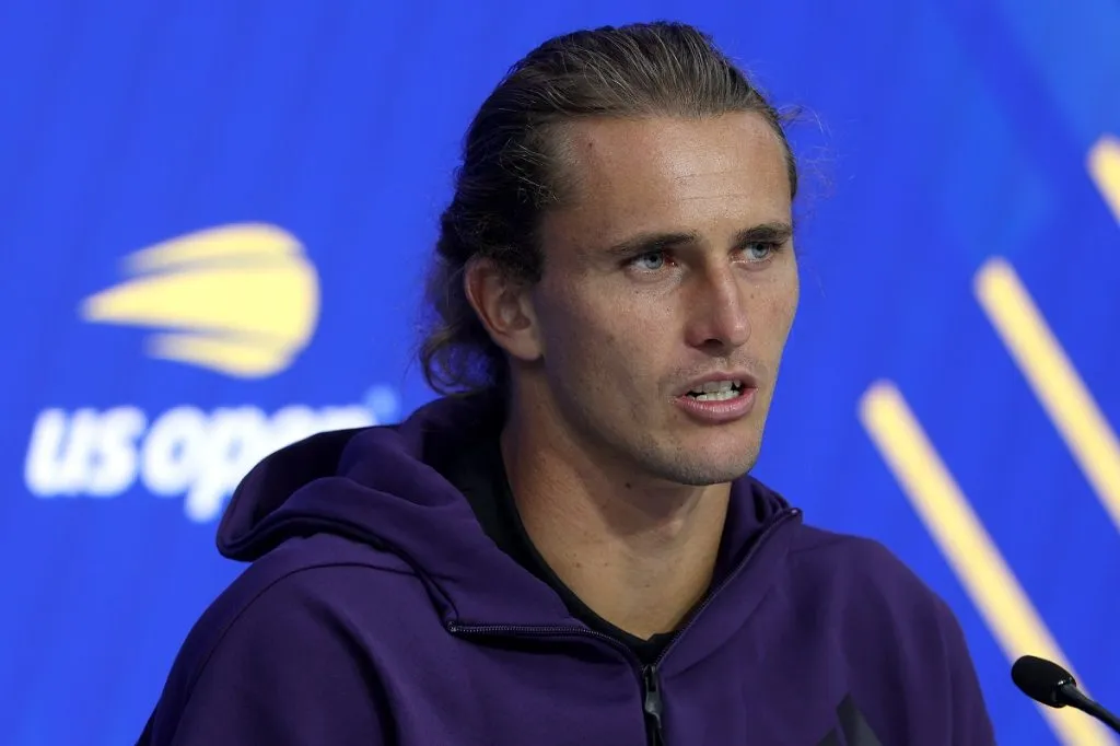Alexander Zverev en conferencia previo a su duelo con Alejandro Tabilo en el US Open (Getty Images).