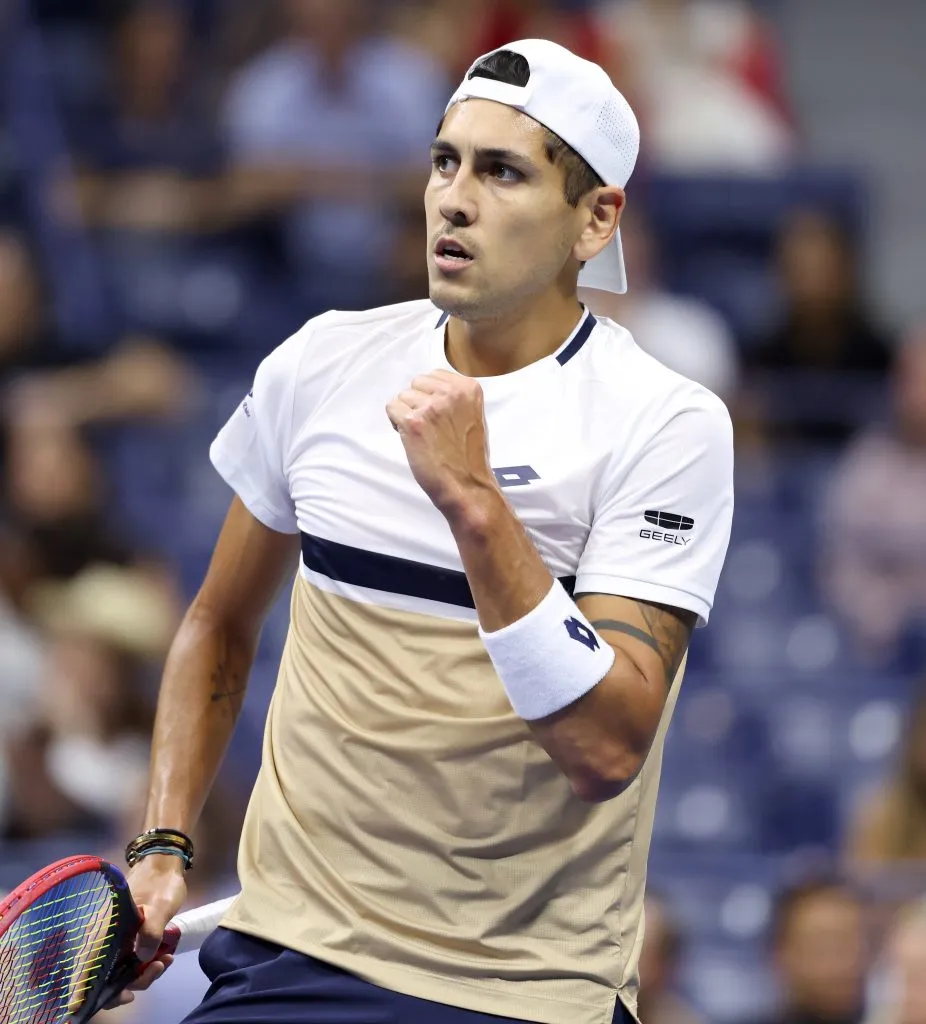 Alejandro Tabilo en su debut ante Alexander Zeverev en el US Open (Getty Images).