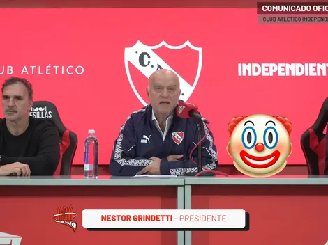 Caamaño payasea al presidente de Independiente, Néstor Grindetti