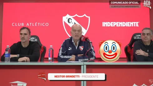 Caamaño payasea al presidente de Independiente.