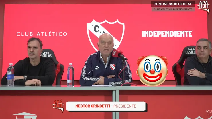 Caamaño payasea al presidente de Independiente.