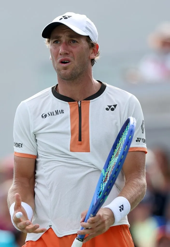 Casper Ruud en la segunda ronda del US Open ante Raphael Collignon (Getty Images).
