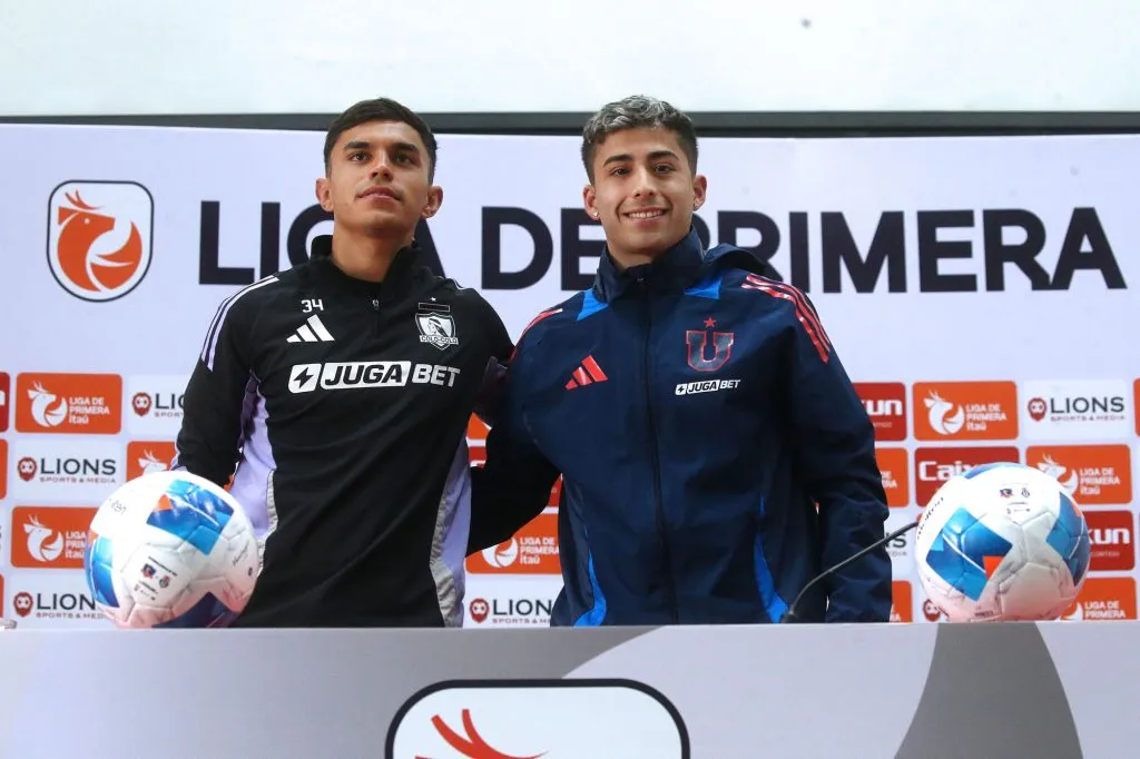Assadi junto a Vicente Pizarro en la previa del Superclásico entre la U y Colo Colo.