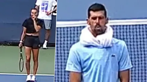 Aryna Sabalenka y Novak Djokovic en el US Open