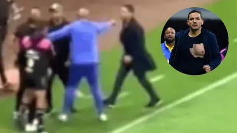 Fernando Ortiz casi deja sin camisa al ex Huachipato, Nicolás Larcamón.