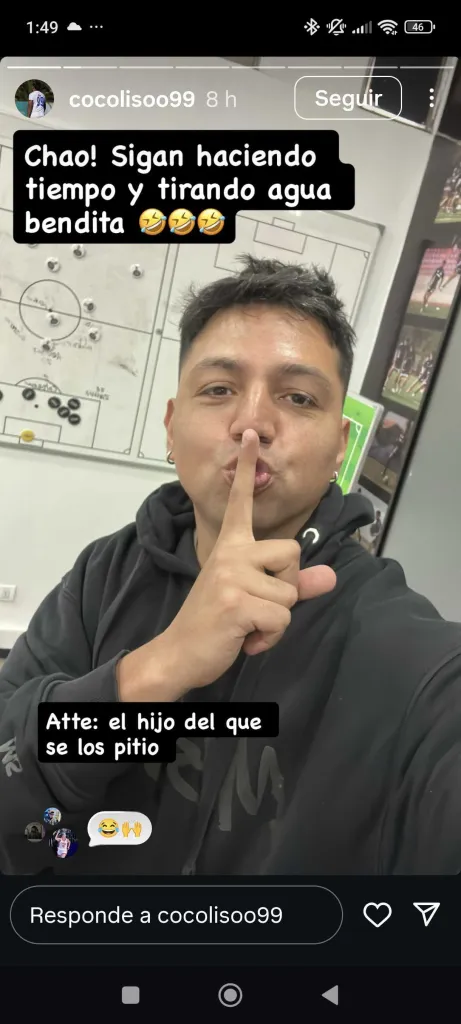 El mensaje del hijo de Hugo González.