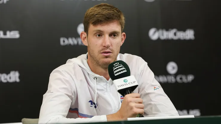 Nicolás Jarry en la Copa Davis 2024.