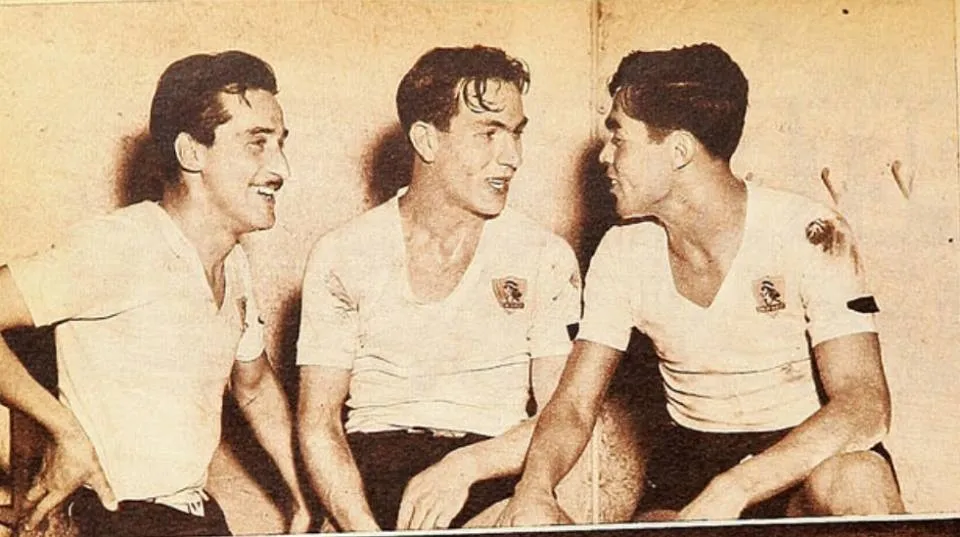 Jorge Robledo (al medio) en Colo Colo