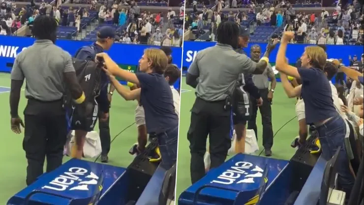 Fan intenta robarle a Sinner en el US Open