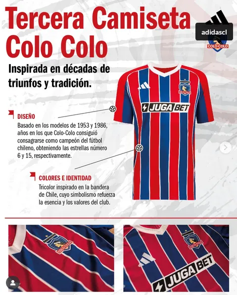 La nueva camiseta de Colo Colo.