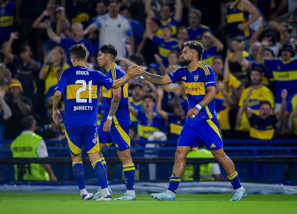 Milton Giménez celebra en Boca Juniors. (Marcelo Endelli/Getty Images).