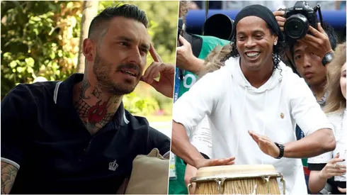 Pinilla y los detalles del mambo con Ronaldinho.