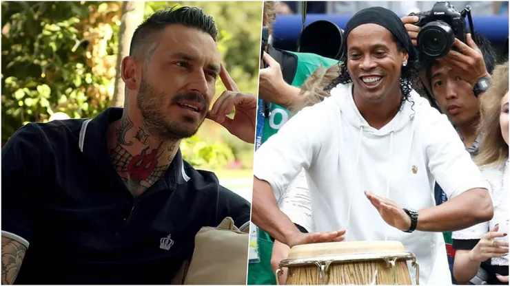 Pinilla y los detalles del mambo con Ronaldinho.