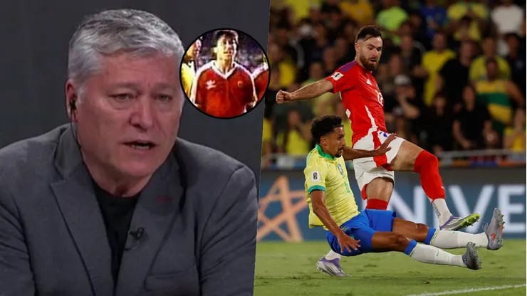 El delantero de la selección chilena no lo pasó bien ante Brasil.