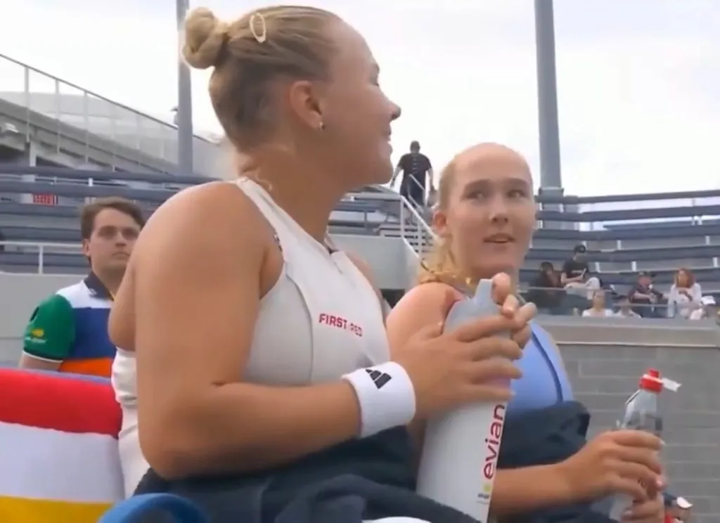 Mirra Andreeva vive raro momento en el US Open (Foto: captura).