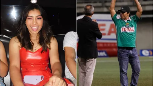La hija del ex goleador de Audax Italiano se vio sorprendida por las cámaras.