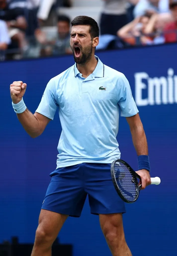 Novak Djokovic en el US Open 2025 (Getty Images).