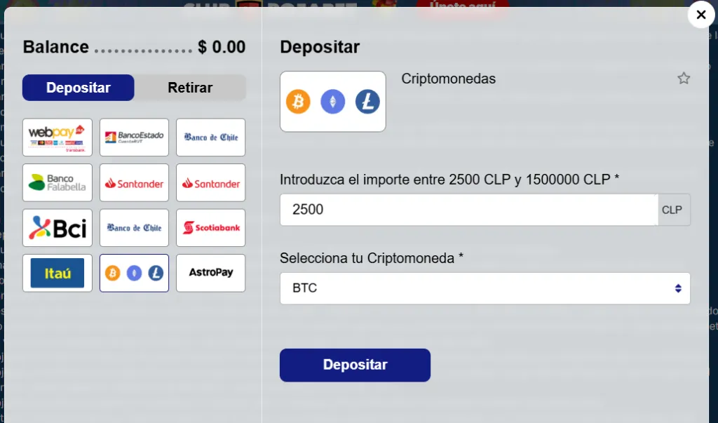 Casas de apuestas Bitcoin chile