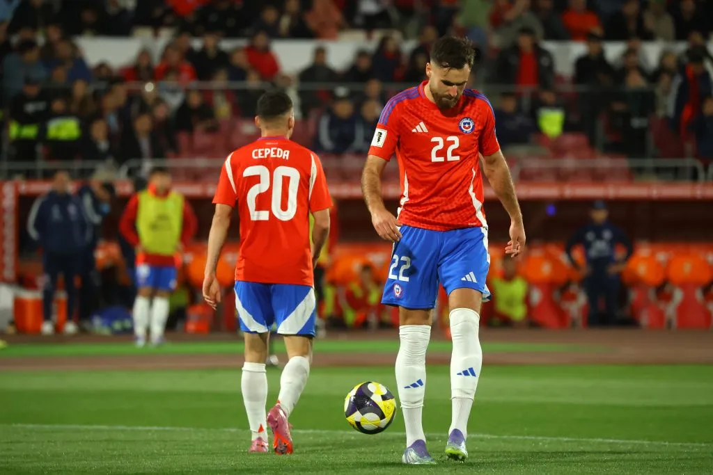 Lucas Cepeda y Ben Brereton fueron titulares en la selección chilena. (Jonnathan Oyarzun/Photosport).