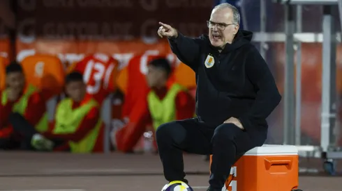 Marcelo Bielsa en el estadio Nacional.