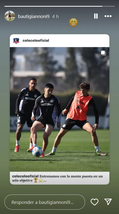 La imagen que compartió Bautista Giannoni en sus redes. (Captura Instagram)