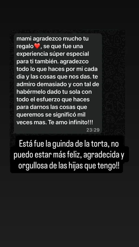 El mensaje de la hija de Marcelo Ríos y Paula Pavic.