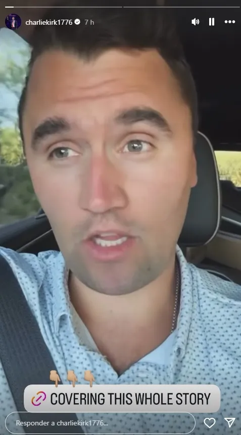 Charlie Kirk en su Instagram, a horas del incidente.