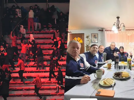 Históricos de la U visitan a hincha que fue empujado al vacío