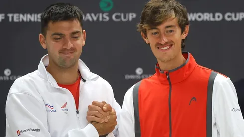 Tenis, Chile vs Luxemburgo. Sorteo para los partidos entre Chile contra Luxemburgo en el estadio Nacional por Copa Davis. Santiago, Chile.