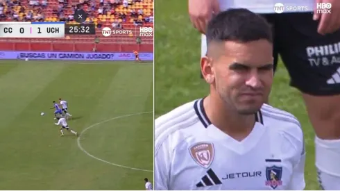 La acción por la que Sebastián Vegas fue expulsado en Colo Colo en la Supercopa.