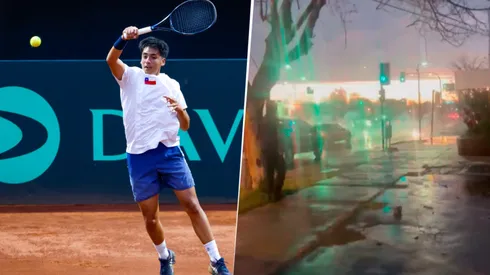 Núñez disputó el cuarto punto por Copa Davis y se vio interrumpido por los incidentes afuera del Estadio Nacional