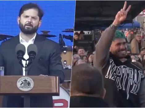 Video: El cruce entre Presidente Boric y "Mono" Sánchez en La Pampilla