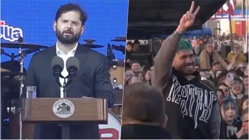 Presidente Gabriel Boric y el arquero Diego Sánchez se encuentran en Coquimbo.