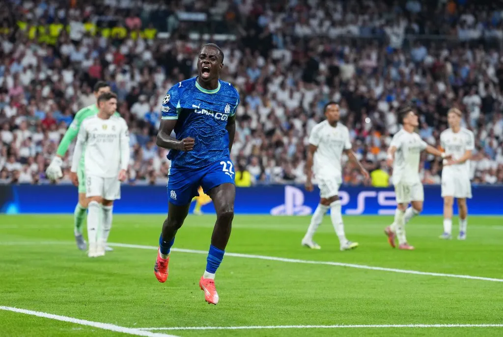 Timothy Weah dio la sorpresa poniendo en ventaja al Olympique de Marsella ante Real Madrid en la UEFA Champions League. Foto: Getty Images.