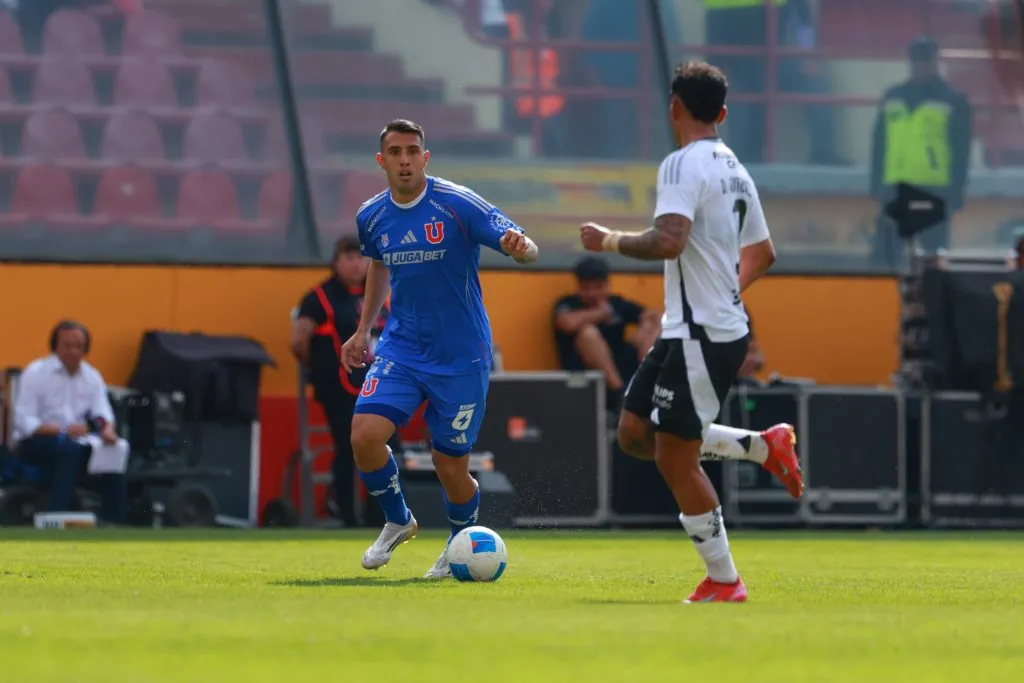 Rodrigo Contreras valoró el triunfo ante Colo Colo previo a disputar un choque tan importante para la U en Copa Sudamericana. Foto: Photosport.